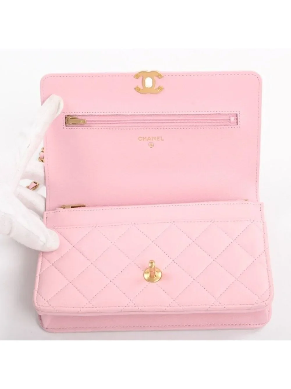 Chanel Chain Wallet Top Handle Shoulder Bag